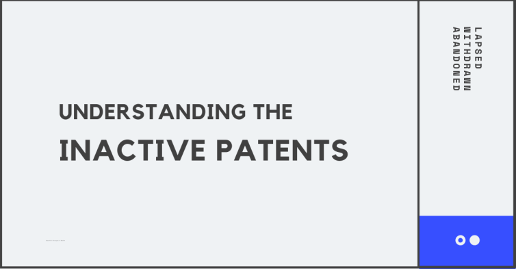 Inactive Patents, Lapsed, Abandoned, Withdrawn, Revoked