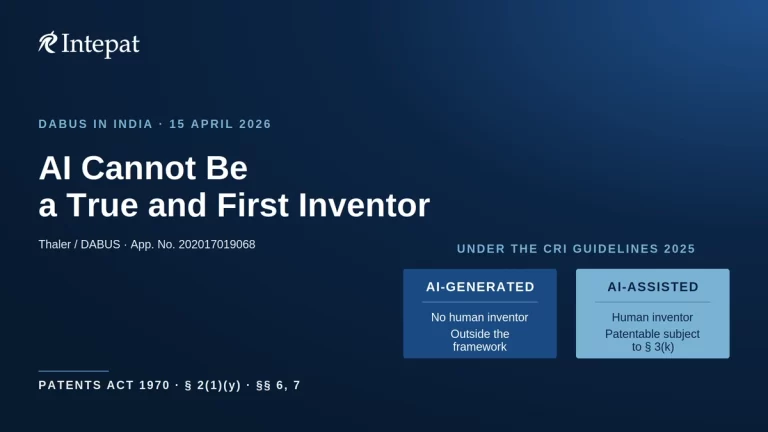 AI Inventor in India: The DABUS Rejection and Its Doctrinal Consequences